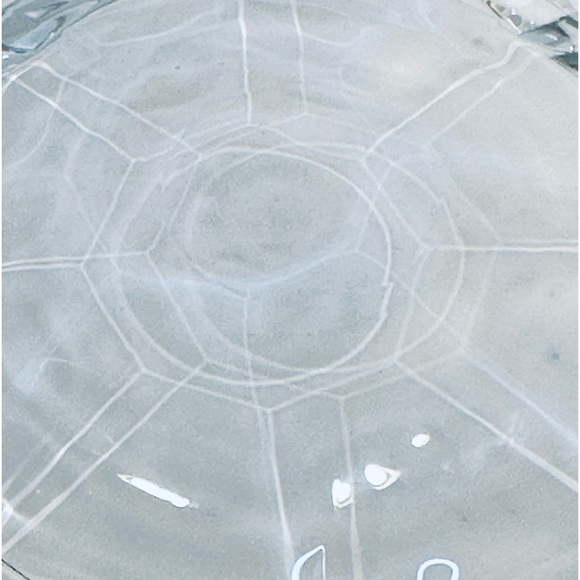 🌟HP🌟VTG 1970s Low Profile Heavy Clear Glass Centerpiece Bowl - Picture 5 of 5